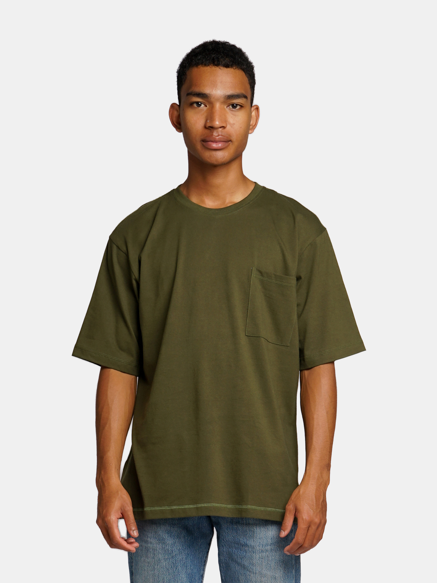 Oversize Pocket T-Shirt - Army Green | Urle Studio | Your Lifestyle ...
